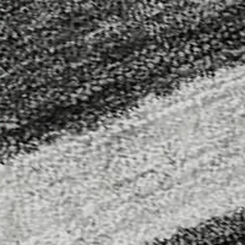 Charcoal And Ivory Striped Washable Area Rug With UV Protection Photo 2