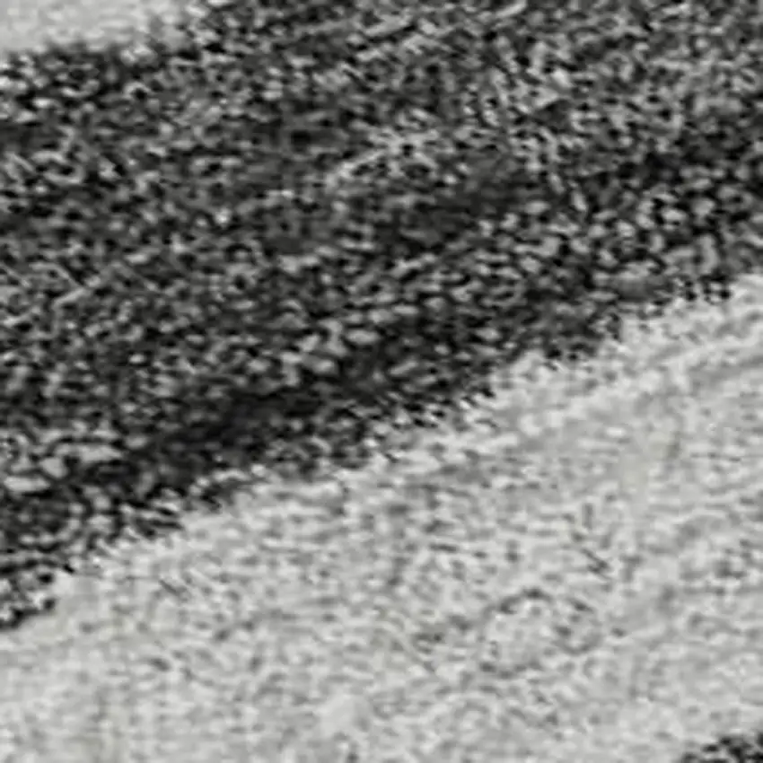 Charcoal And Ivory Striped Washable Area Rug With UV Protection Photo 2