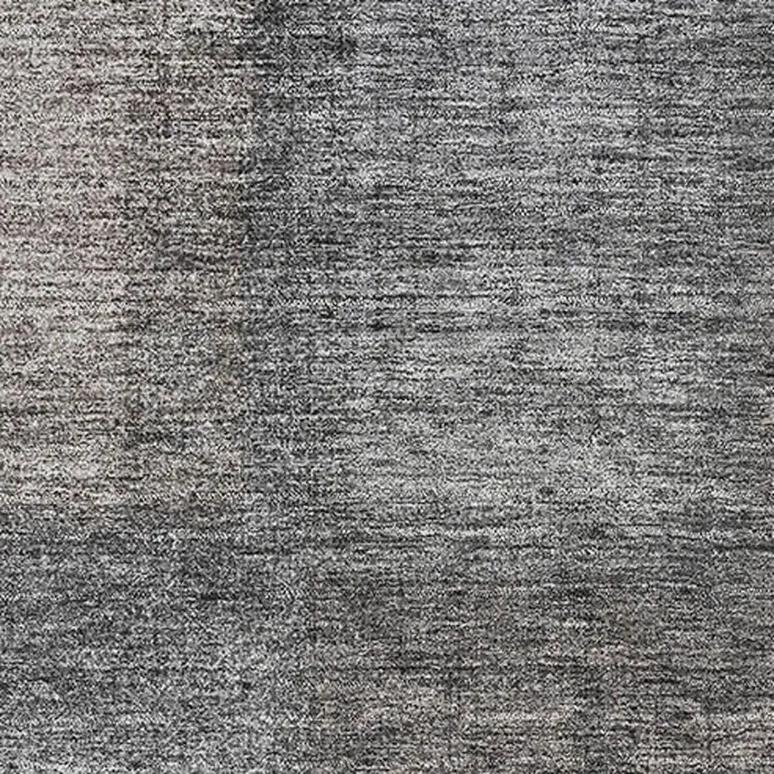 Charcoal And Silver Abstract Washable Area Rug With UV Protection Photo 3