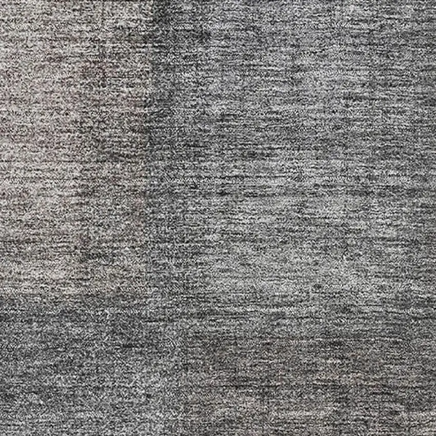 Charcoal And Silver Abstract Washable Area Rug With UV Protection Photo 3