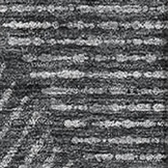 Charcoal And Silver Geometric Washable Area Rug With UV Protection Photo 3