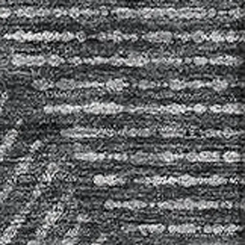 Charcoal And Silver Geometric Washable Area Rug With UV Protection Photo 3