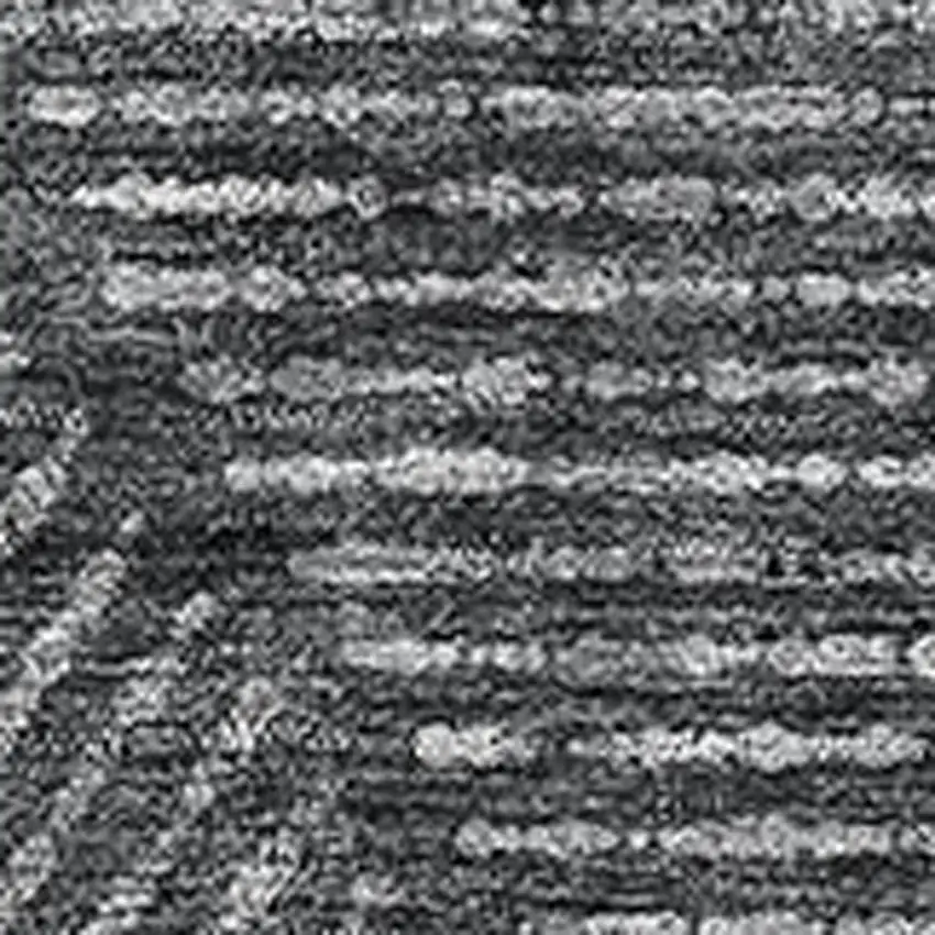 Charcoal And Silver Geometric Washable Area Rug With UV Protection Photo 3