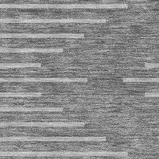 Charcoal And Silver Geometric Washable Area Rug With UV Protection Photo 2
