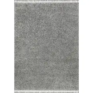 Photo of Charcoal Area Rug With Fringe
