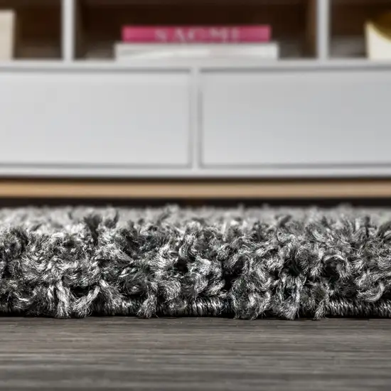 Charcoal Area Rug With Fringe Photo 8