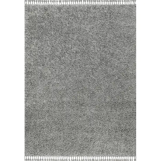 Charcoal Area Rug With Fringe Photo 9