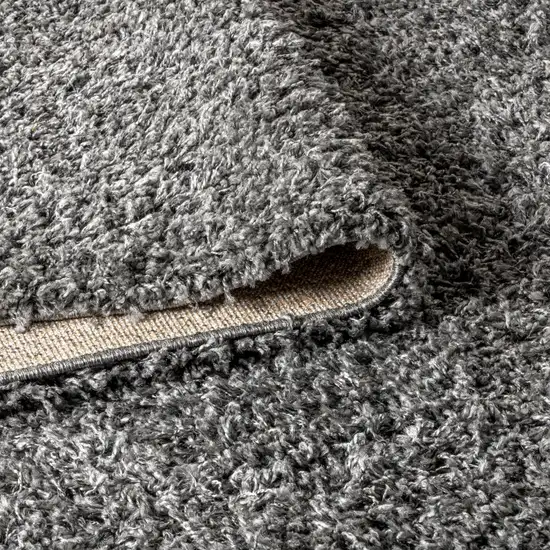 Charcoal Area Rug With Fringe Photo 6