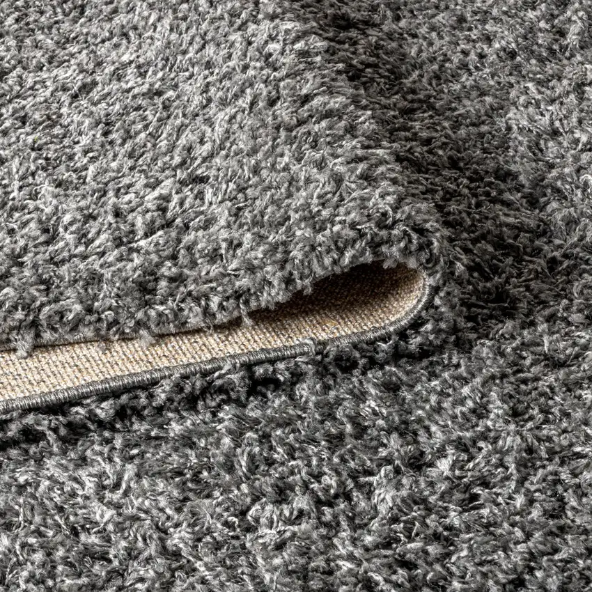 Charcoal Area Rug With Fringe Photo 6