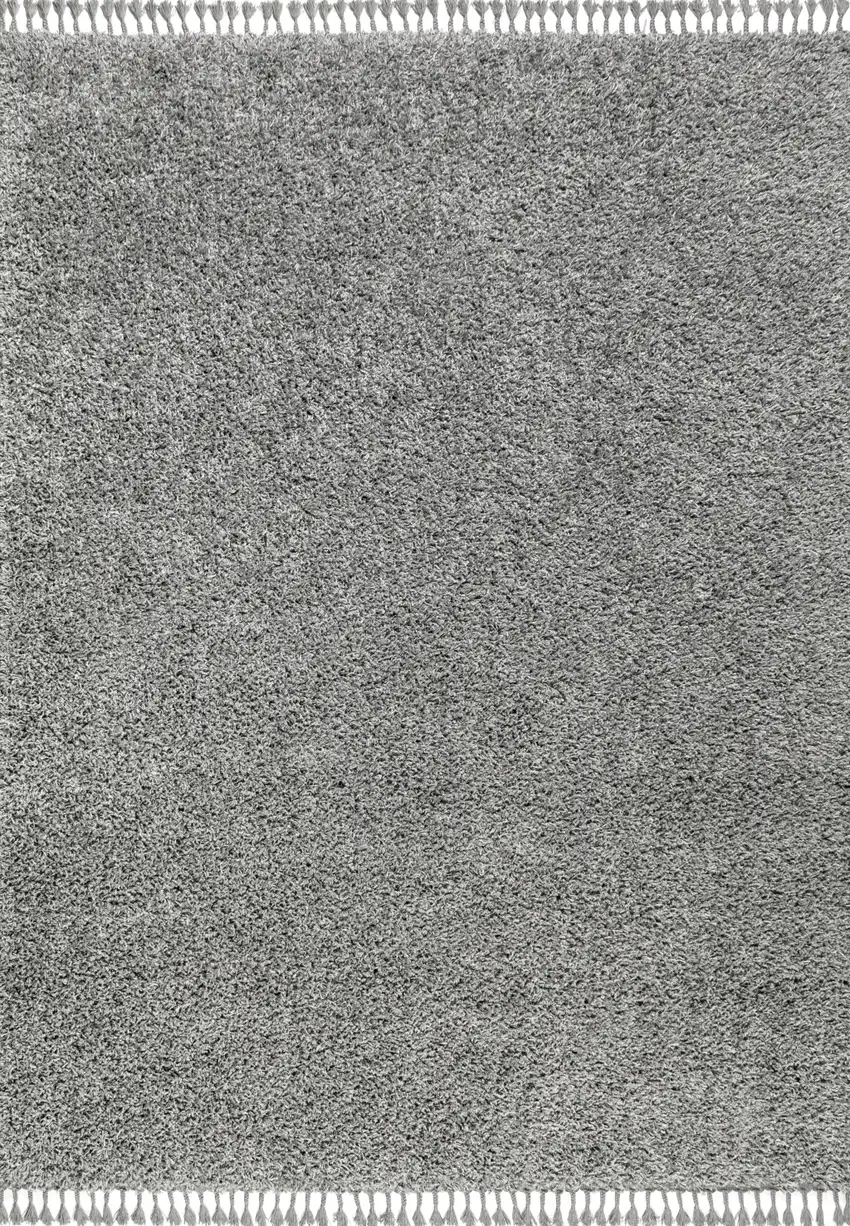 Charcoal Area Rug With Fringe Photo 9