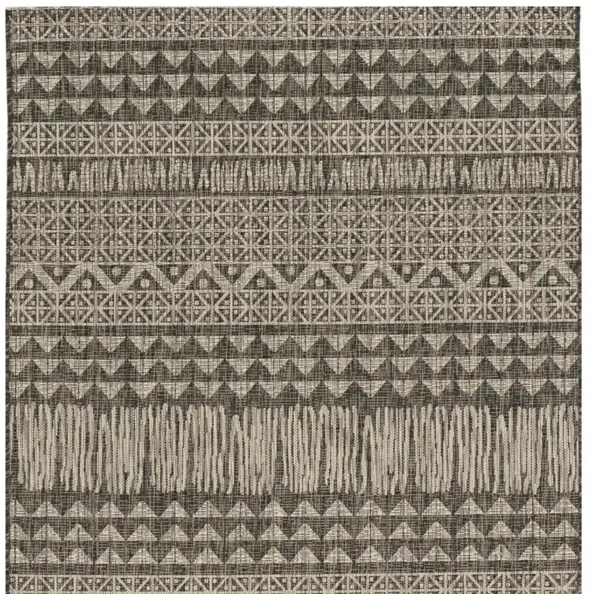 Charcoal And Gray Tribal Area Rug Photo 5