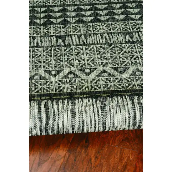 Charcoal Aztec Pattern Rug Photo 1