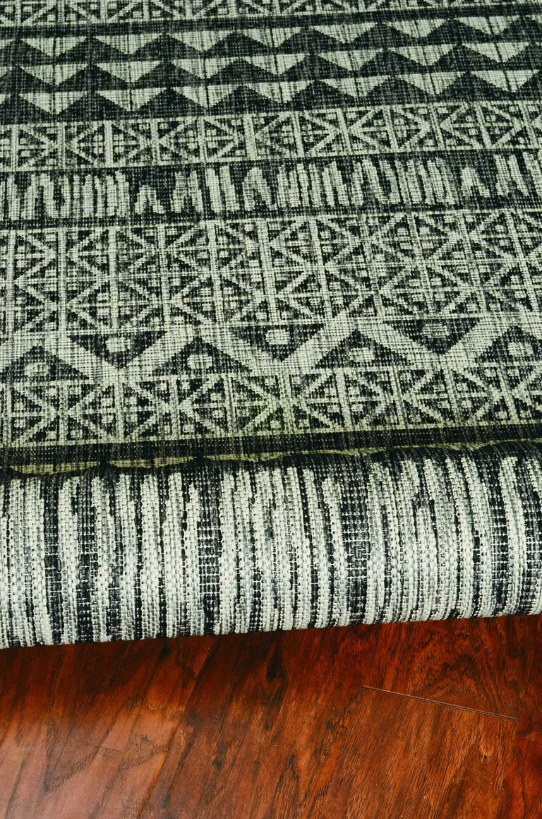 Charcoal Aztec Pattern Rug Photo 1