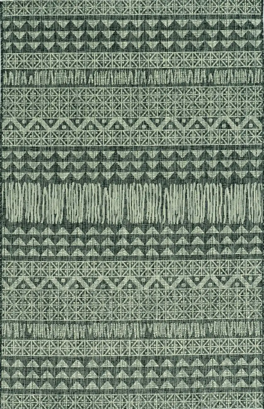 Charcoal Aztec Pattern Rug Photo 2