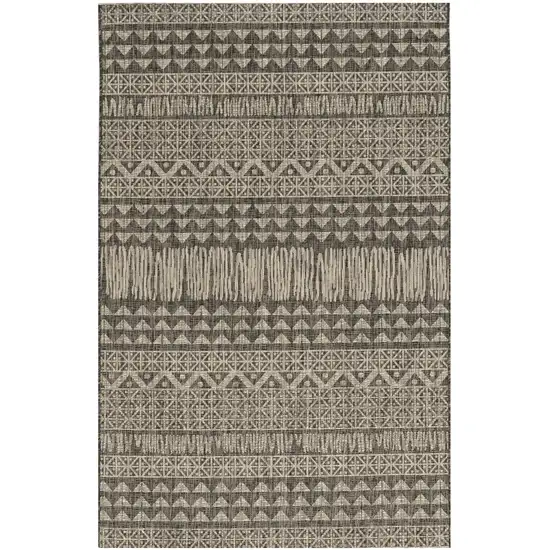 Charcoal And Gray Tribal Area Rug Photo 2