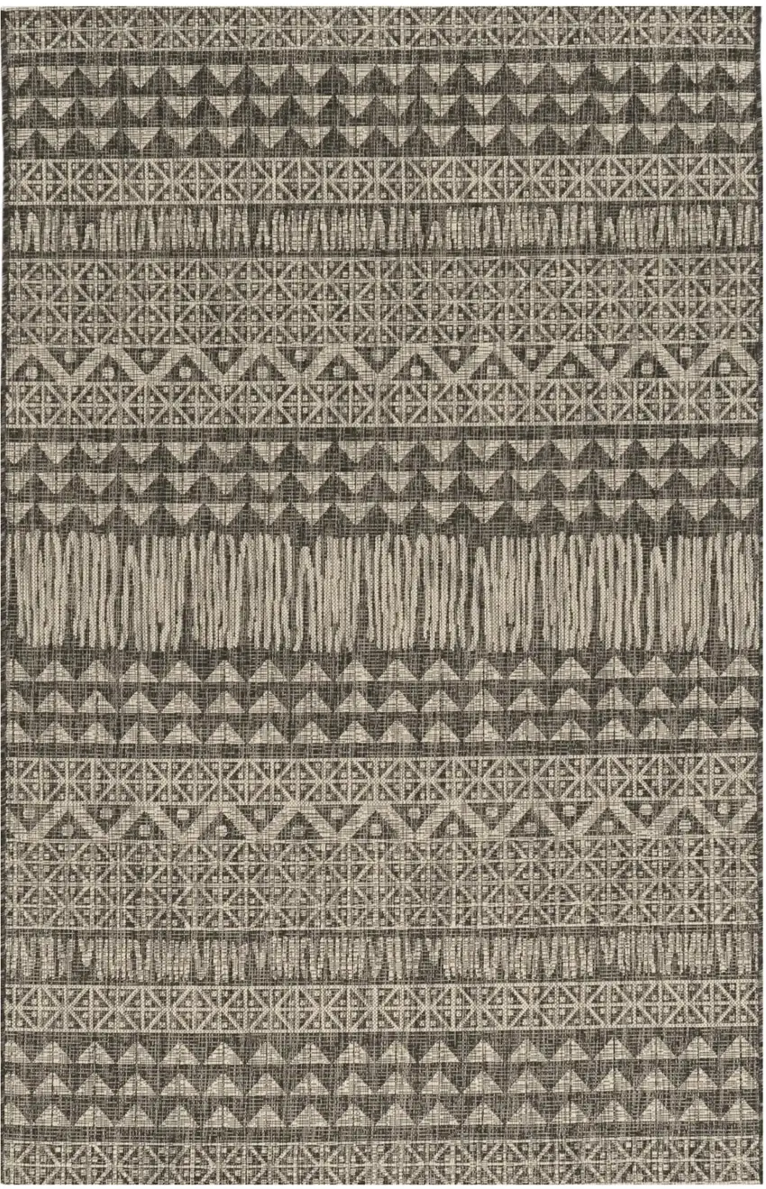 Charcoal And Gray Tribal Area Rug Photo 2