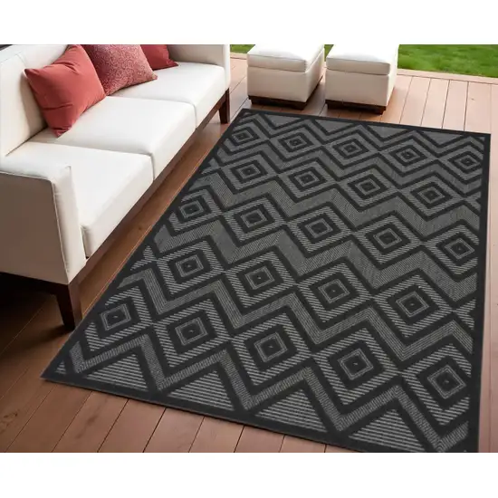 Charcoal Indoor Outdoor Area Rug Photo 2