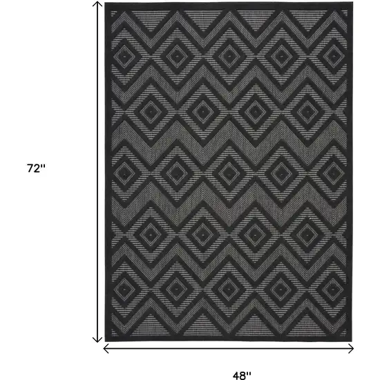 Charcoal Indoor Outdoor Area Rug Photo 8