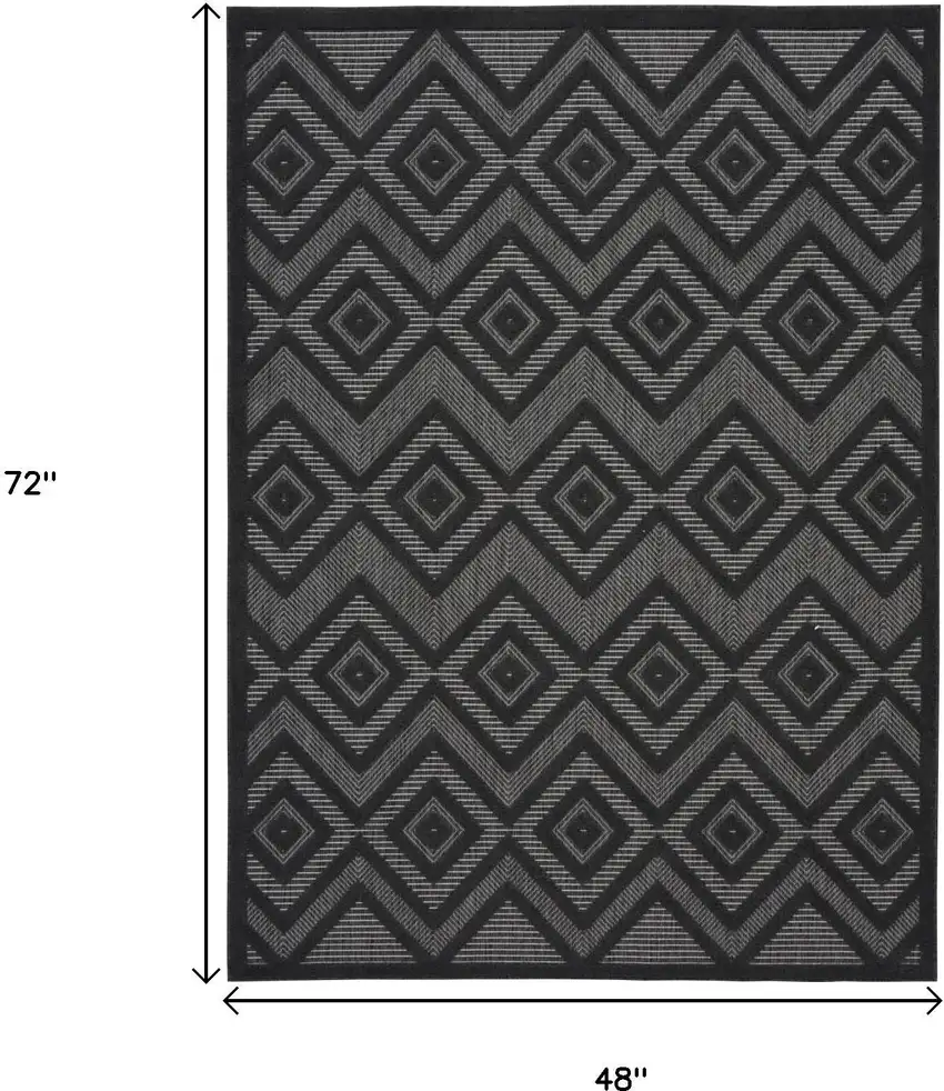 Charcoal Indoor Outdoor Area Rug Photo 8