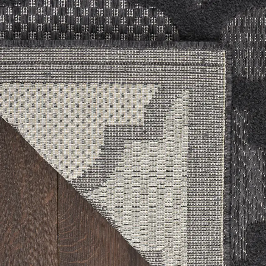 Charcoal Indoor Outdoor Area Rug Photo 4