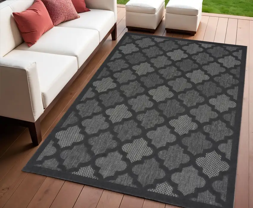 Charcoal Indoor Outdoor Area Rug Photo 2