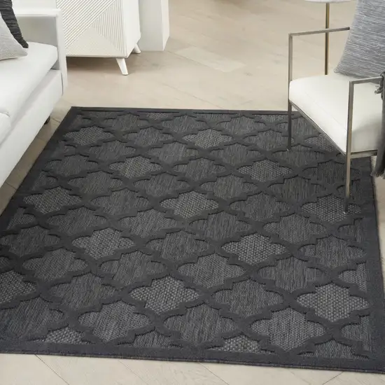 Charcoal Indoor Outdoor Area Rug Photo 5