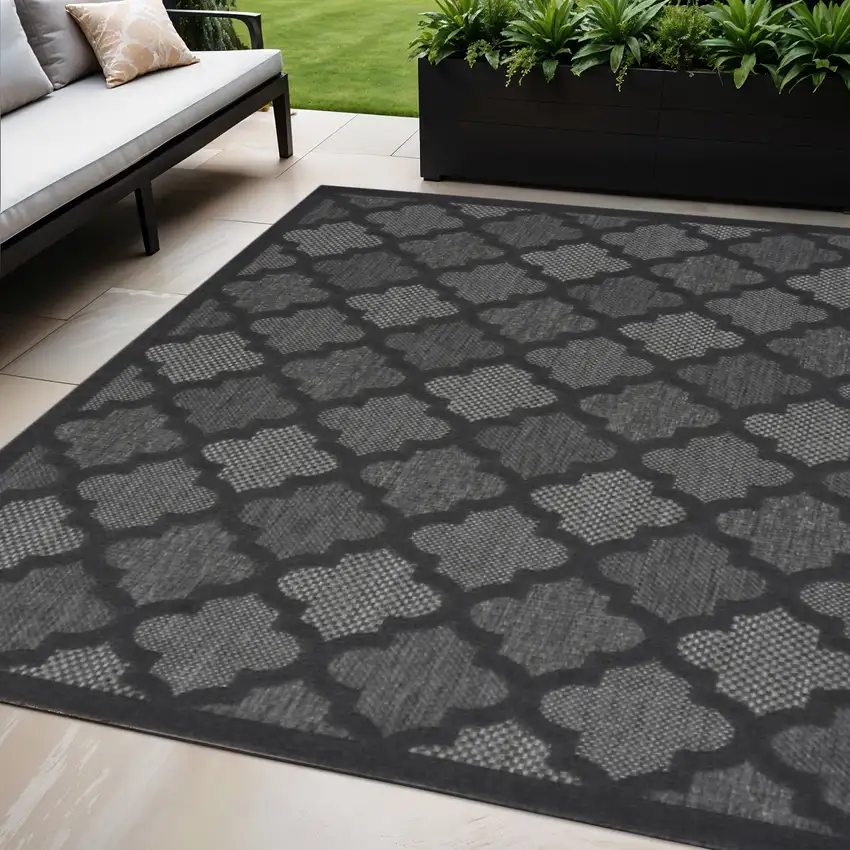 Charcoal Indoor Outdoor Area Rug Photo 2