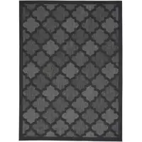 Photo of Charcoal Black Ikat Indoor Outdoor Area Rug