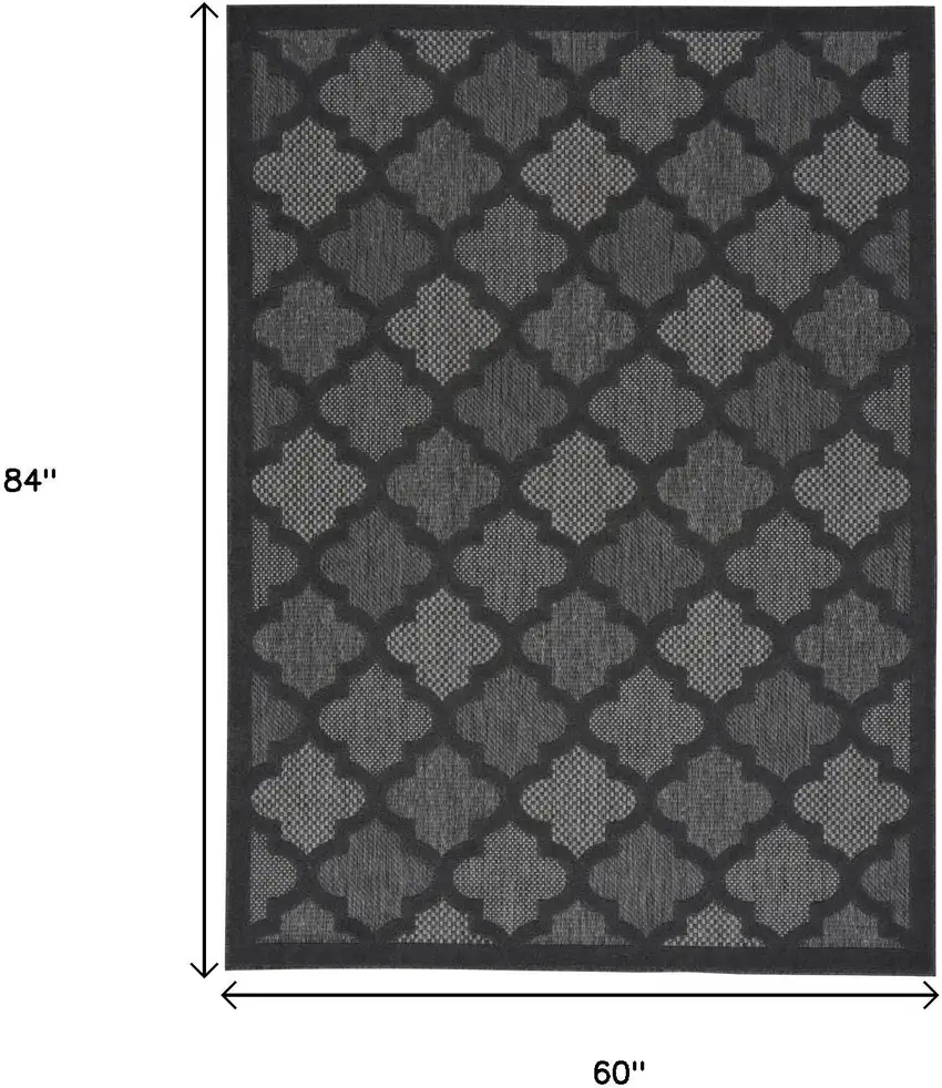 Charcoal Indoor Outdoor Area Rug Photo 8