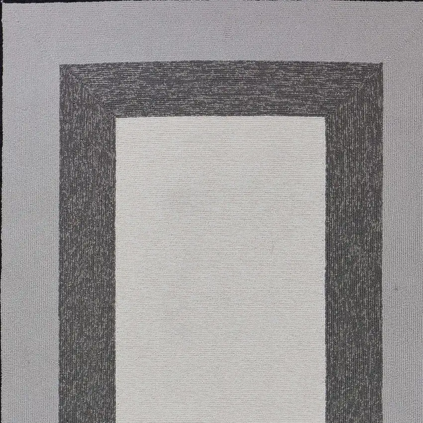 Charcoal Bordered Uv Treated Indoor Area Rug Photo 6