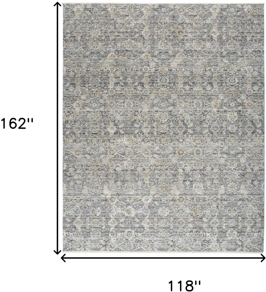 Charcoal Brown And Ivory Floral Distressed Area Rug With Fringe Photo 3