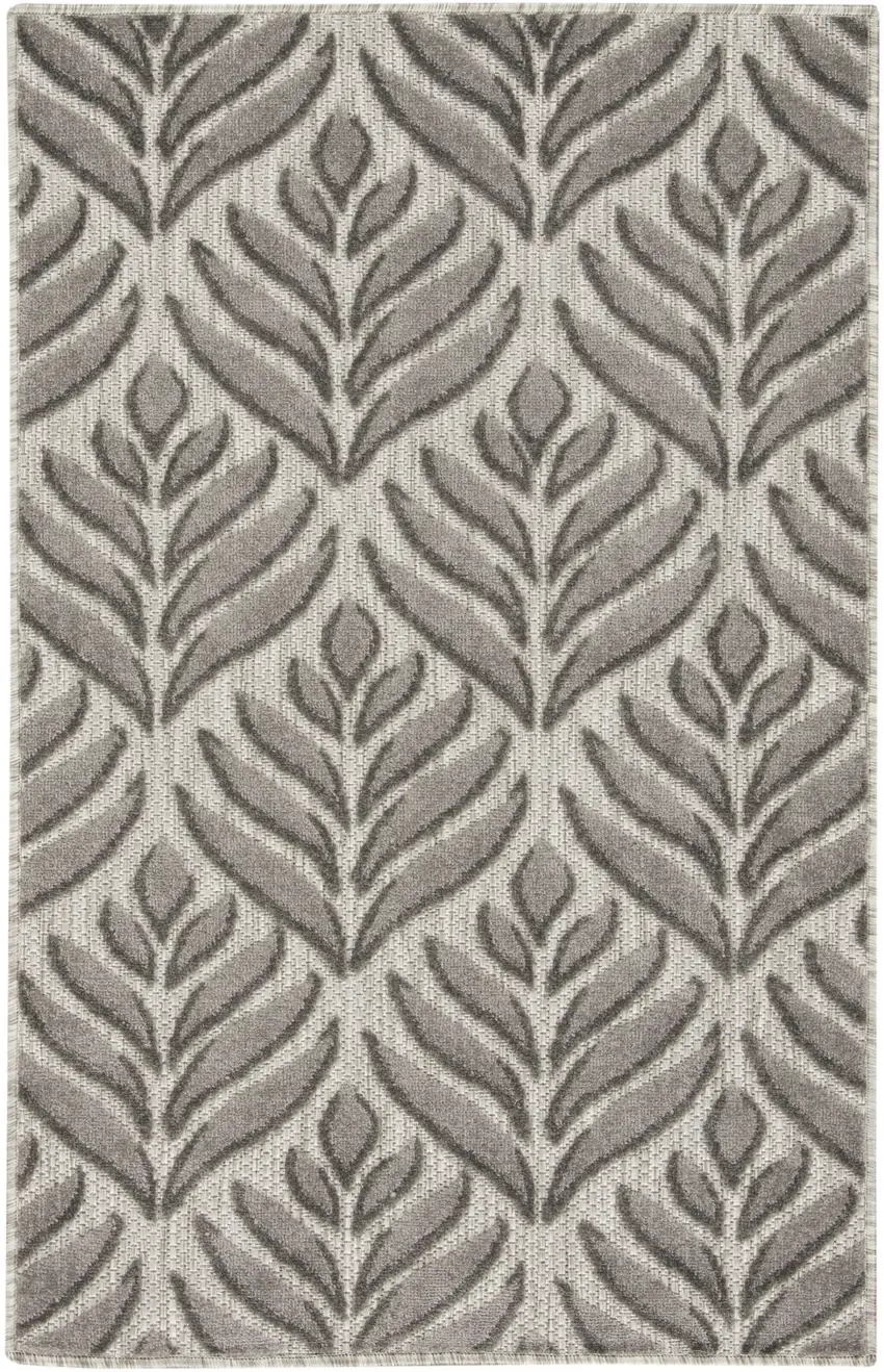Charcoal Floral Power Loom Area Rug Photo 5