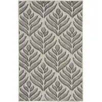 Photo of Charcoal Floral Power Loom Area Rug