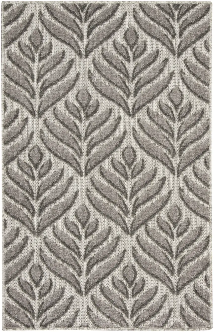 Charcoal Floral Power Loom Area Rug Photo 1