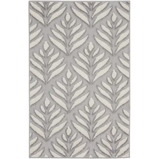 Charcoal Floral Power Loom Area Rug Photo 1