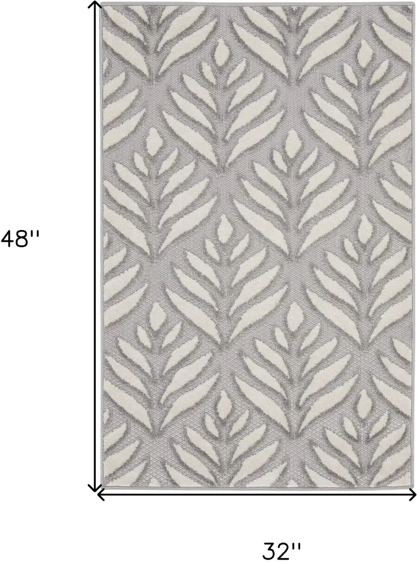 Charcoal Floral Power Loom Area Rug Photo 5