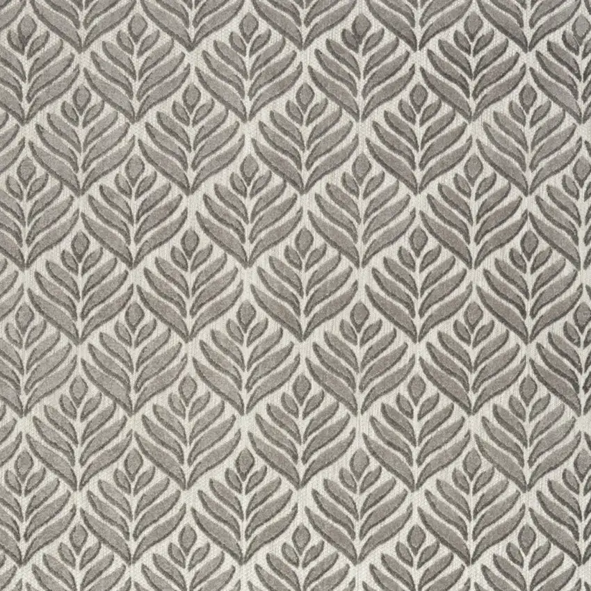 Charcoal Floral Stain Resistant Non Skid Area Rug Photo 3