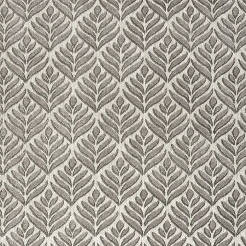 Charcoal Floral Stain Resistant Non Skid Area Rug Photo 4