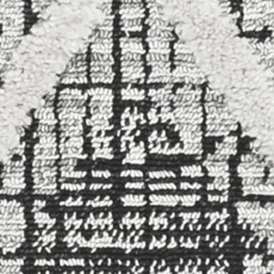 Cream And Charcoal Geometric Area Rug Photo 6