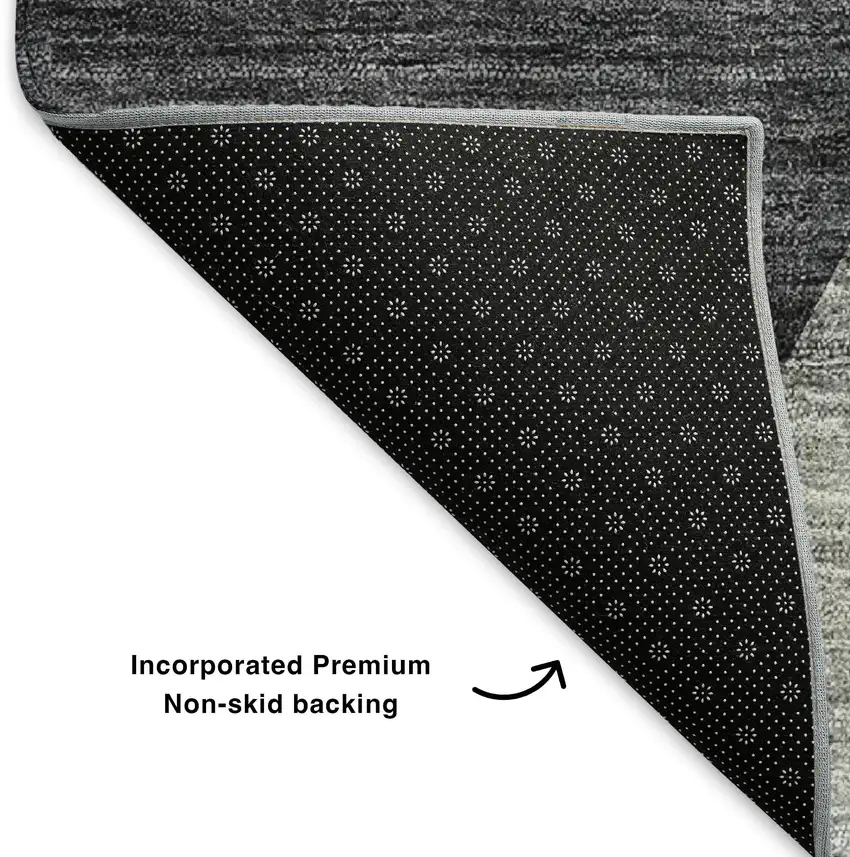 Charcoal Gold And Brown Geometric Washable Area Rug With UV Protection Photo 6