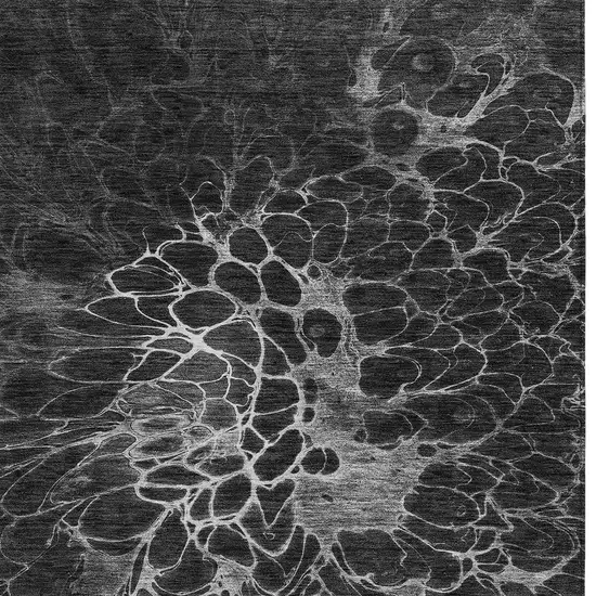 Charcoal Gray And Silver Abstract Washable Indoor Outdoor Area Rug Photo 6