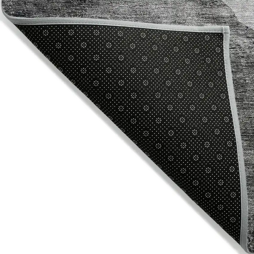 Charcoal Gray And Taupe Abstract Washable Indoor Outdoor Area Rug Photo 4