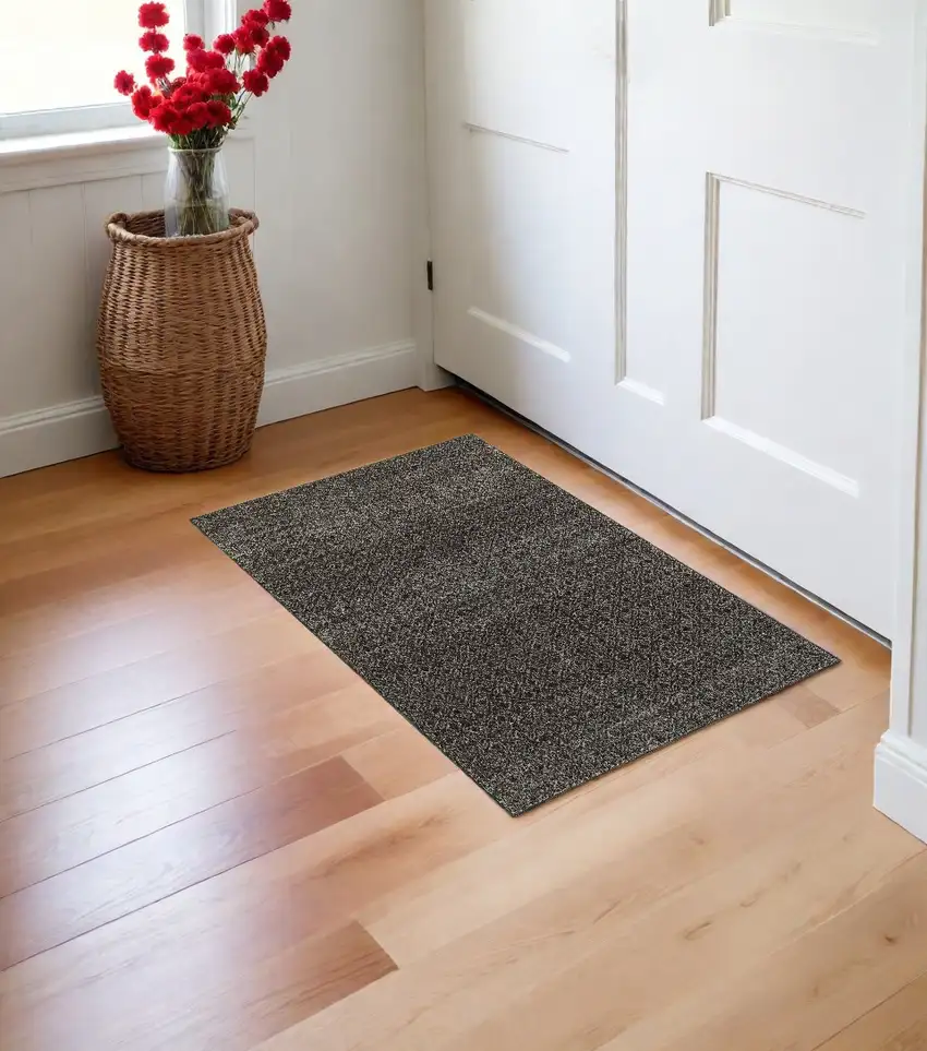 Gray Geometric Power Loom Area Rug Photo 1