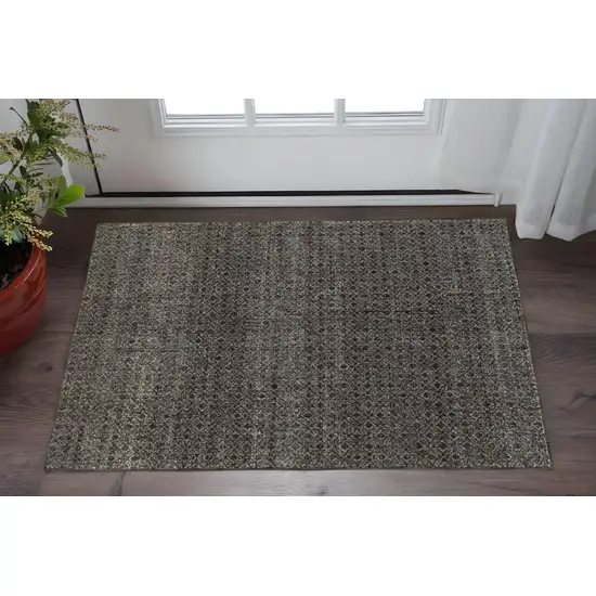 Gray Geometric Power Loom Area Rug Photo 1
