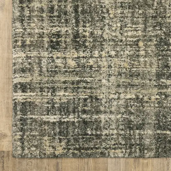 Charcoal Grey Beige And Tan Abstract Power Loom Stain Resistant Area Rug Photo 5
