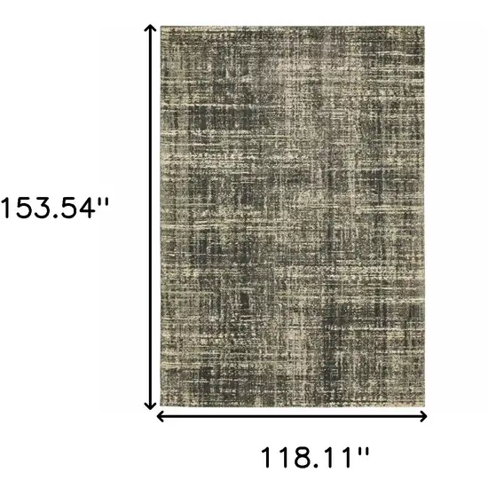 Charcoal Grey Beige And Tan Abstract Power Loom Stain Resistant Area Rug Photo 3