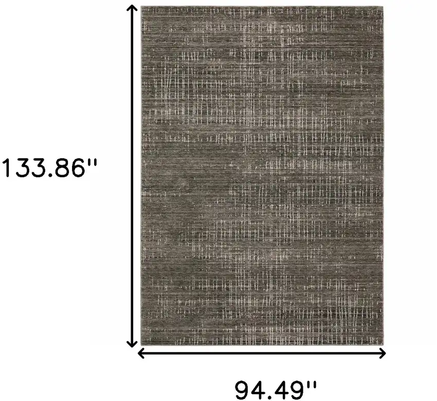 Charcoal And Gray Abstract Distressed Area Rug Photo 3