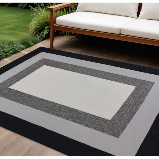 Charcoal Indoor Outdoor Area Rug Photo 2