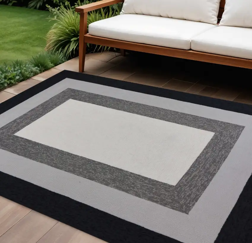 Charcoal Indoor Outdoor Area Rug Photo 2