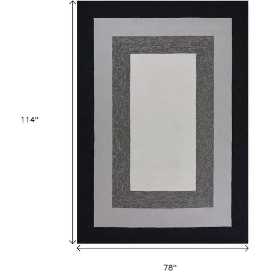 Charcoal Indoor Outdoor Area Rug Photo 8